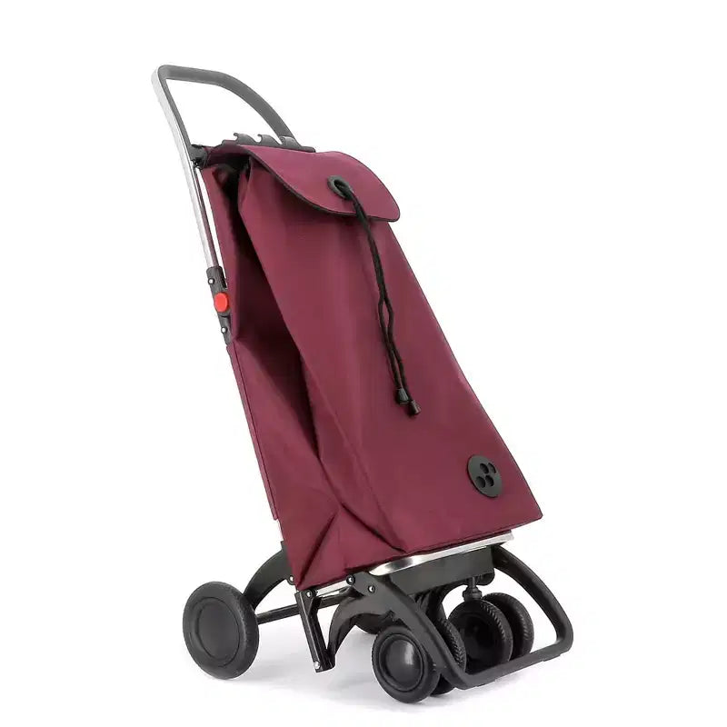 Carrello per la spesa pieghevole a 4 ruote – 2 ruote girevoli, poliestere, 105 cm A x 39,5 cm L x 32,5 cm P