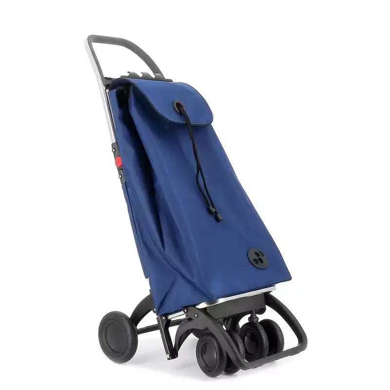 Carrello per la spesa pieghevole a 4 ruote – 2 ruote girevoli, poliestere, 105 cm A x 39,5 cm L x 32,5 cm P