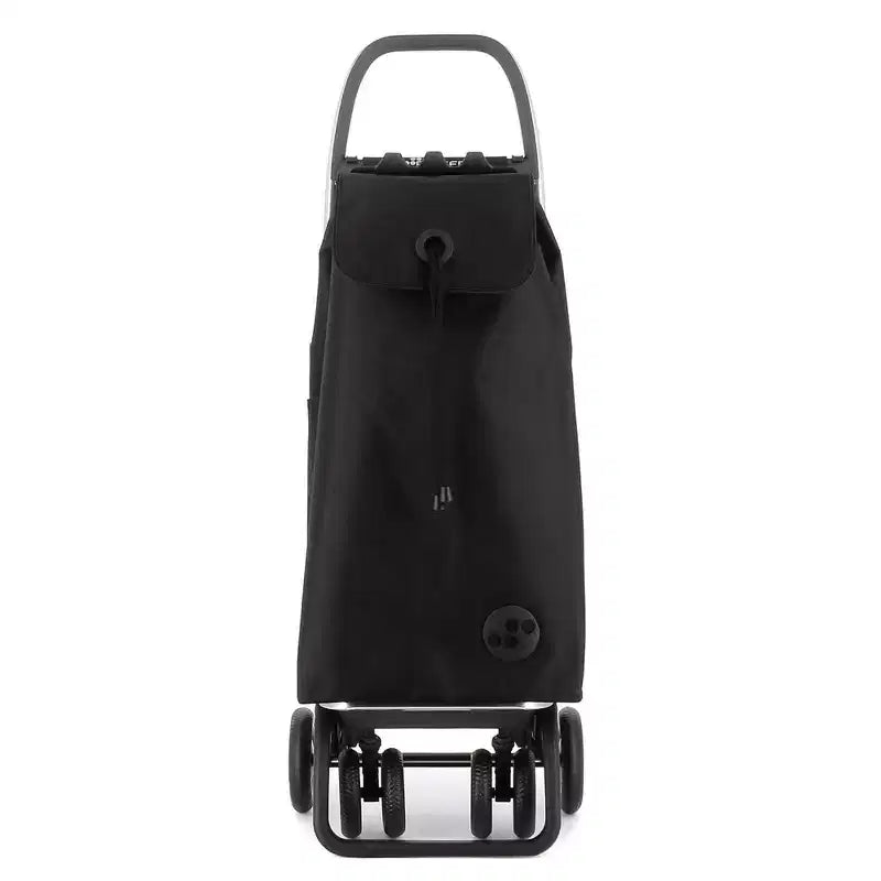 Foldable 4-Wheel Shopping Trolley – 2 Swivel Wheels, Polyester, 41.34"H x 15.55"W x 12.8"D