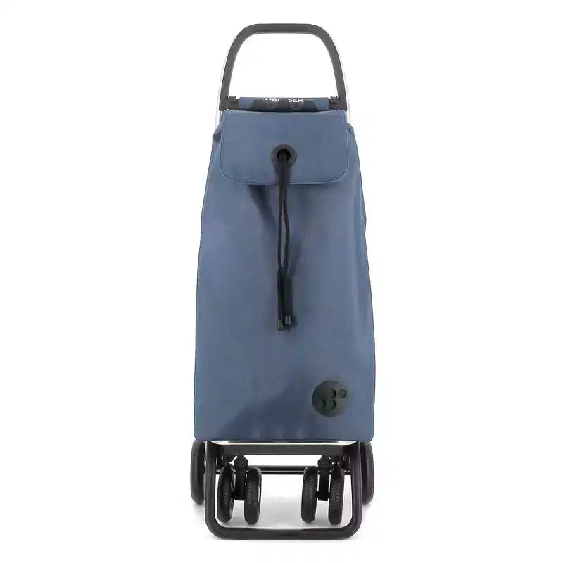 Foldable 4-Wheel Shopping Trolley – 2 Swivel Wheels, Polyester, 41.34"H x 15.55"W x 12.8"D