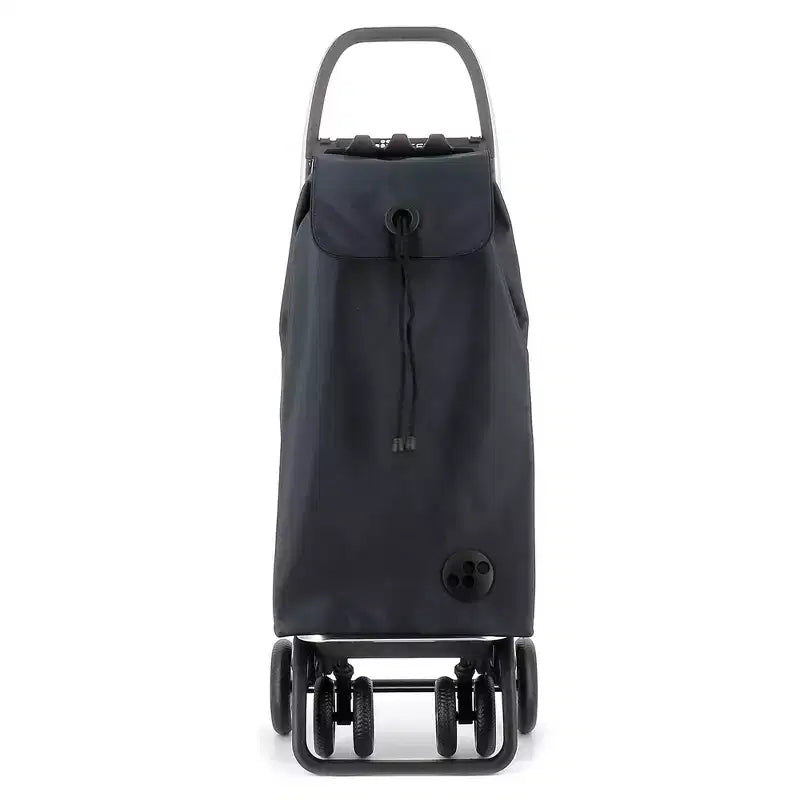 Foldable 4-Wheel Shopping Trolley – 2 Swivel Wheels, Polyester, 41.34"H x 15.55"W x 12.8"D