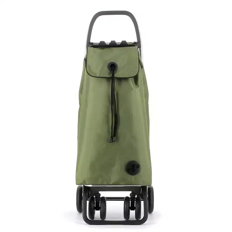 Foldable 4-Wheel Shopping Trolley – 2 Swivel Wheels, Polyester, 41.34"H x 15.55"W x 12.8"D