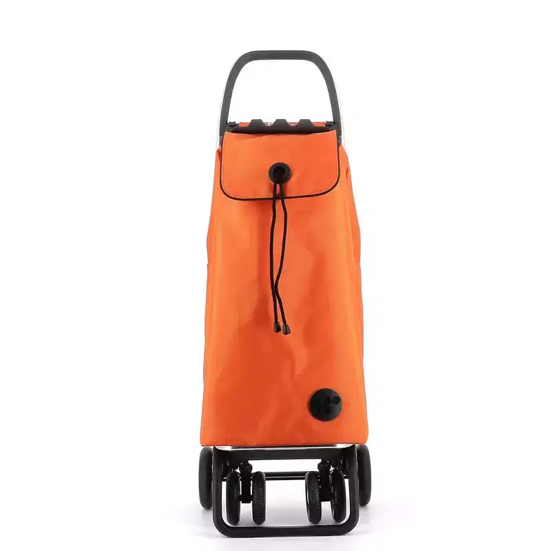 Foldable 4-Wheel Shopping Trolley – 2 Swivel Wheels, Polyester, 41.34"H x 15.55"W x 12.8"D