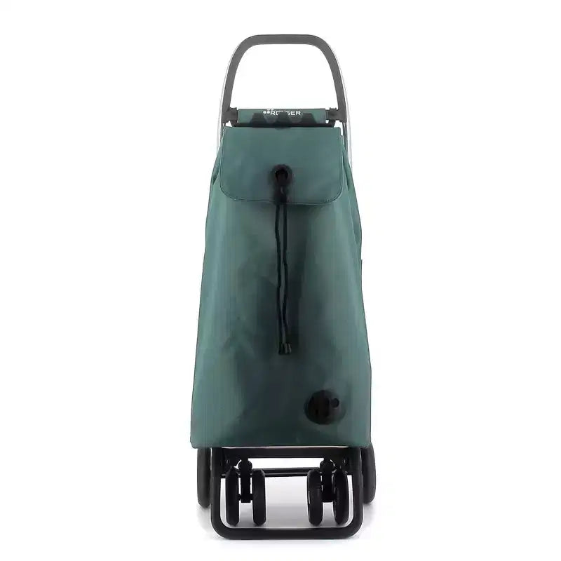 Foldable 4-Wheel Shopping Trolley – 2 Swivel Wheels, Polyester, 41.34"H x 15.55"W x 12.8"D