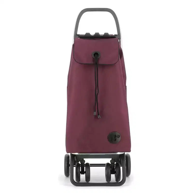 Foldable 4-Wheel Shopping Trolley – 2 Swivel Wheels, Polyester, 41.34"H x 15.55"W x 12.8"D