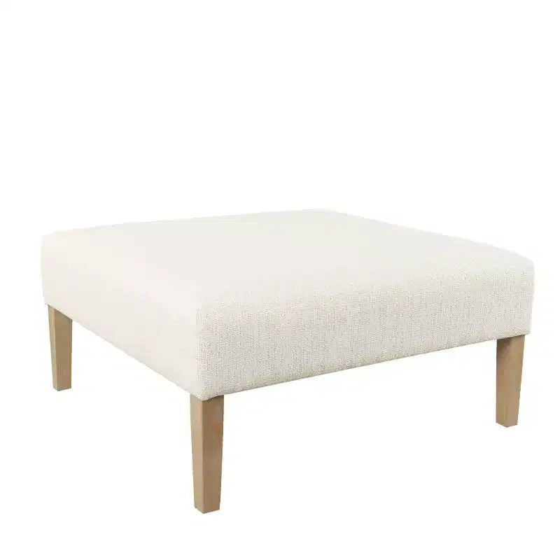 Pouf/Tavolino Quadrato – 91x91x46 cm, Tessuto Intrecciato Antimacchia, Capacità 113 kg