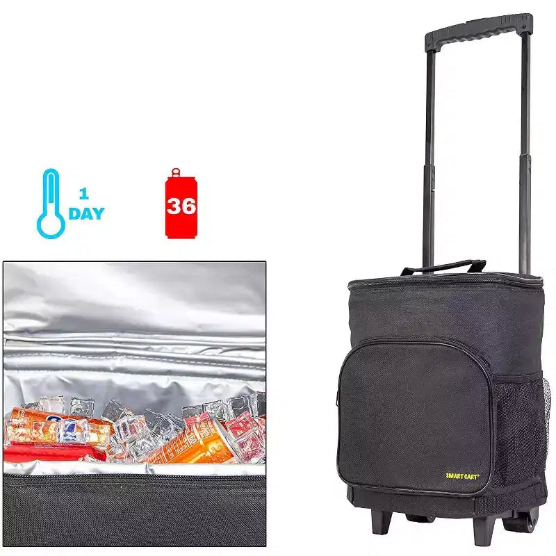 Carrello frigo portatile isolato e pieghevole – Capacità 36 lattine, meno di 1,4 kg, si ripiega