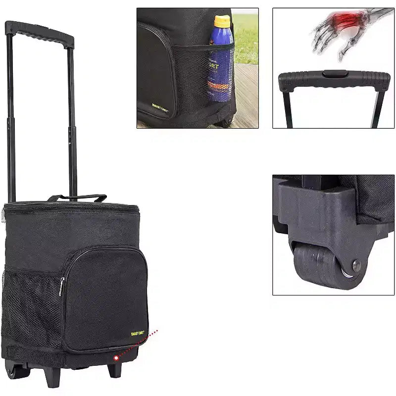 Carrello frigo portatile isolato e pieghevole – Capacità 36 lattine, meno di 1,4 kg, si ripiega