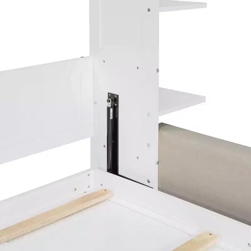 Letto a scomparsa Queen Murphy con divano, letto a scomparsa Queen Size con armadio, letto a parete pieghevole con libreria e mensole per camera degli ospiti o ufficio