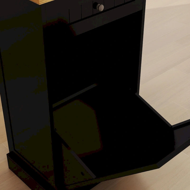 Pattumiera estraibile a 1 cassetto e 1 scomparto - Mobiletto pattumiera da cucina